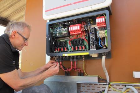 Ansicht der montierten Solarmodule